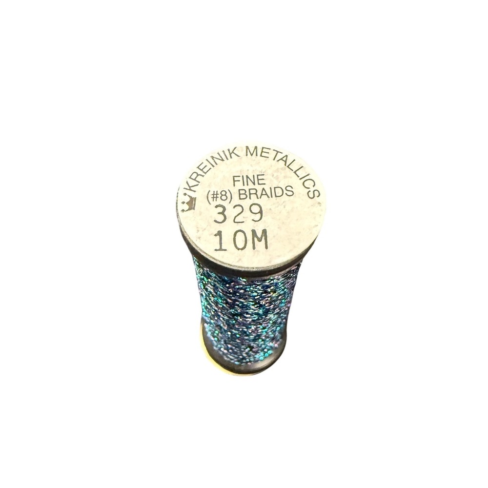 Kreinik Fine #8 Braid Metallic Thread 10M Bahama Blue New Needlepoint 329